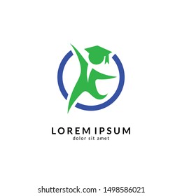 Education logo vector, suitable for school, college, university, campus, graduate, kids education, smart people and science symbol/icon design