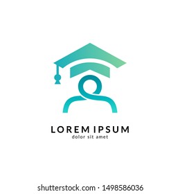 Education logo vector, suitable for school, college, university, campus, graduate, kids education, smart people and science symbol/icon design