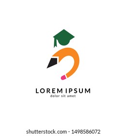 Education logo vector, suitable for school, college, university, campus, graduate, kids education, smart people and science symbol/icon design