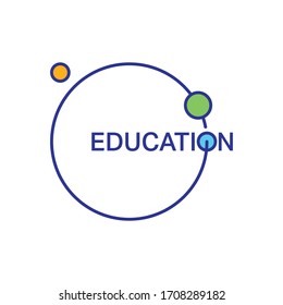 education logo. education word and orbit concept