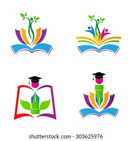 Education logos for school, college and university designs