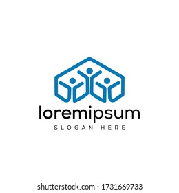 education logos and simple and elegant people