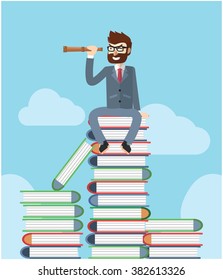 Education man looking opportunity