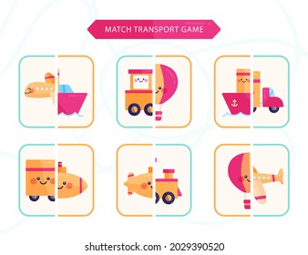Education match game for kids. Find picture match. Educational logic puzzle. Children worksheet design. Pairs, same match. Kindergarten or preschool, school learning activity. Vector illustration.

