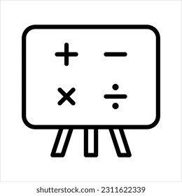 Education math class vector icon