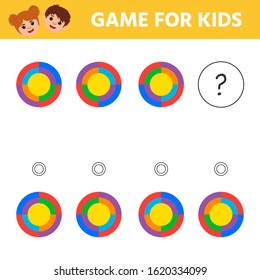 Education math game for kids development of logic; iq. Kids activity sheet. What will be the shape after the rotation  Geometric figure. Children funny riddle entertainment