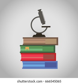 Education, microscope and books,