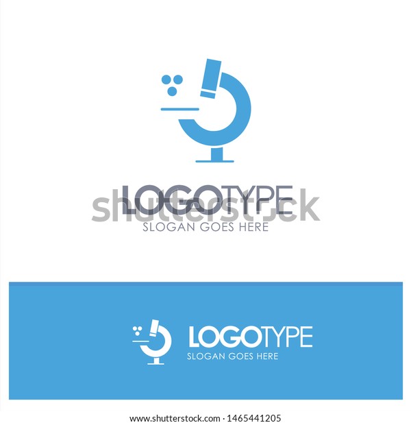 Education Microscope Science Blue Solid Logo Stock Vector (Royalty Free ...