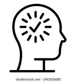 Education mind icon. Outline Education mind vector icon for web design isolated on white background