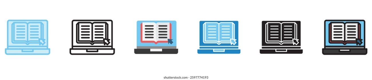 Education multi style icon set. use for modern concept, print, UI, UX kit, web and app development. Vector EPS 10, related to digital education, digital learning