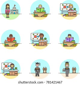 Education- Multicolor Icon Set