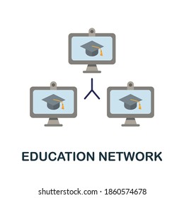 Education Network icon. Simple element from online education collection. Creative Education Network icon for web design, templates, infographics and more