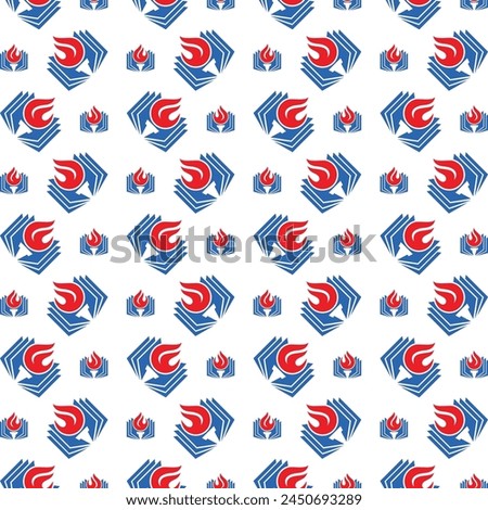 Education notable trendy multicolor repeating pattern vector illustration background design