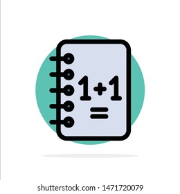 Education, Notebook, Notepad , 1+1 Abstract Circle Background Flat color Icon