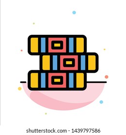 Education, Notebook, Stationary Abstract Flat Color Icon Template