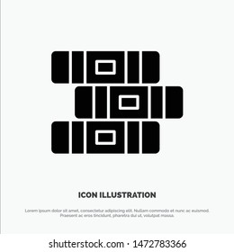 Education, Notebook, Stationary solid Glyph Icon vector