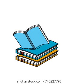 education notebooks object with notepaper design