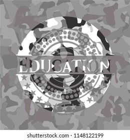 Education on grey camo pattern