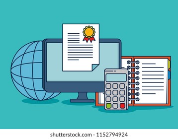 education on line with desktop display