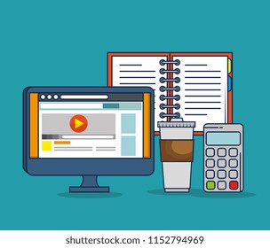 education on line with desktop display