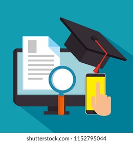 education on line with desktop display