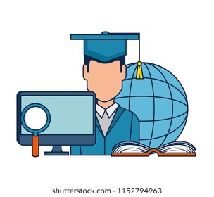 education on line with graduated