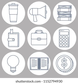 education on line set icons