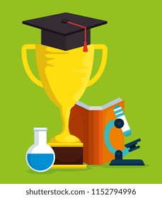 education on line with trophy