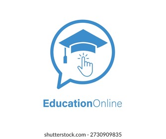 Educação Bate-papo on-line Bubble Logo Design