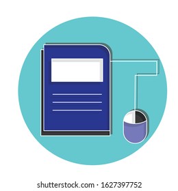 Education online concept. Creative idea design. Flat vector illustration for template, brochure or presentation. 