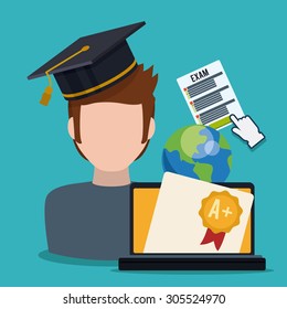Education online design, vector illustration eps 10.
