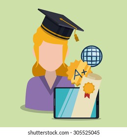 Education online design, vector illustration eps 10.