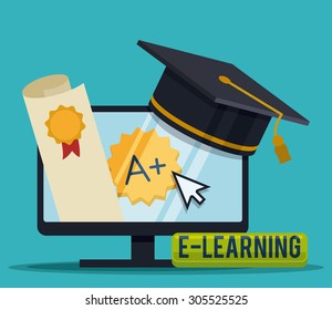 Education online design, vector illustration eps 10.