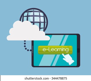 Education online or elearning theme design, vector illustration graphic