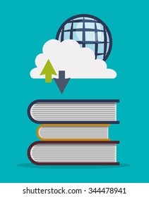 Education online or elearning theme design, vector illustration graphic