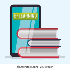 Education online or elearning theme design, vector illustration graphic