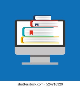education online global e-learning vector illustration eps 10