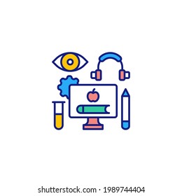 Education Online icon in vector. Logotype