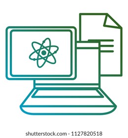 education online with laptop and chalkboard