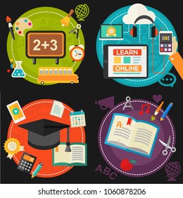 Education and Online Learning Concept Banners