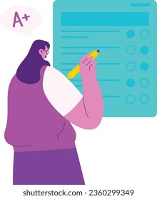Education Online Learning Exam Test