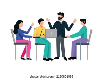 Education online learning school training composition with isolated human characters of students having classes vector illustration