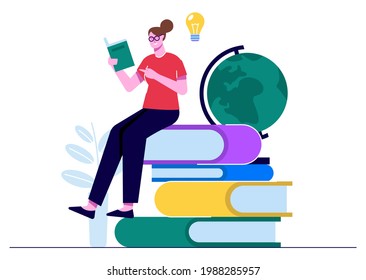 Education and Online learning vector illustration assets