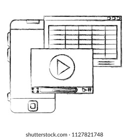 education online with smartphone and media player