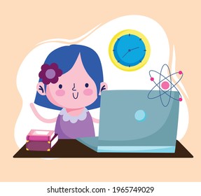 education online student girl learning