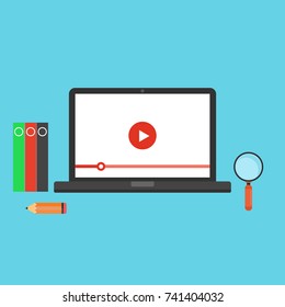 Education online. Vector illustration.