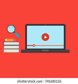 Education online. Vector illustration.
