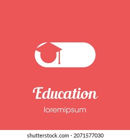 Education on-off logo or symbol template design