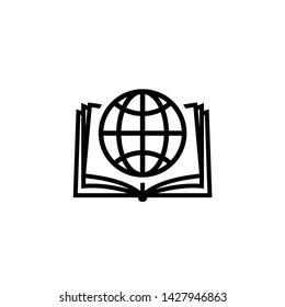 Education open book icon vector image, EPS 10.
