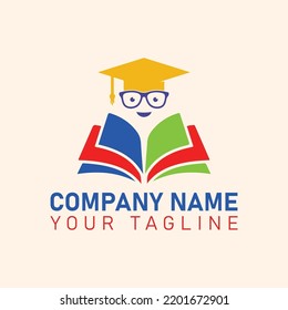 Education open book logo design